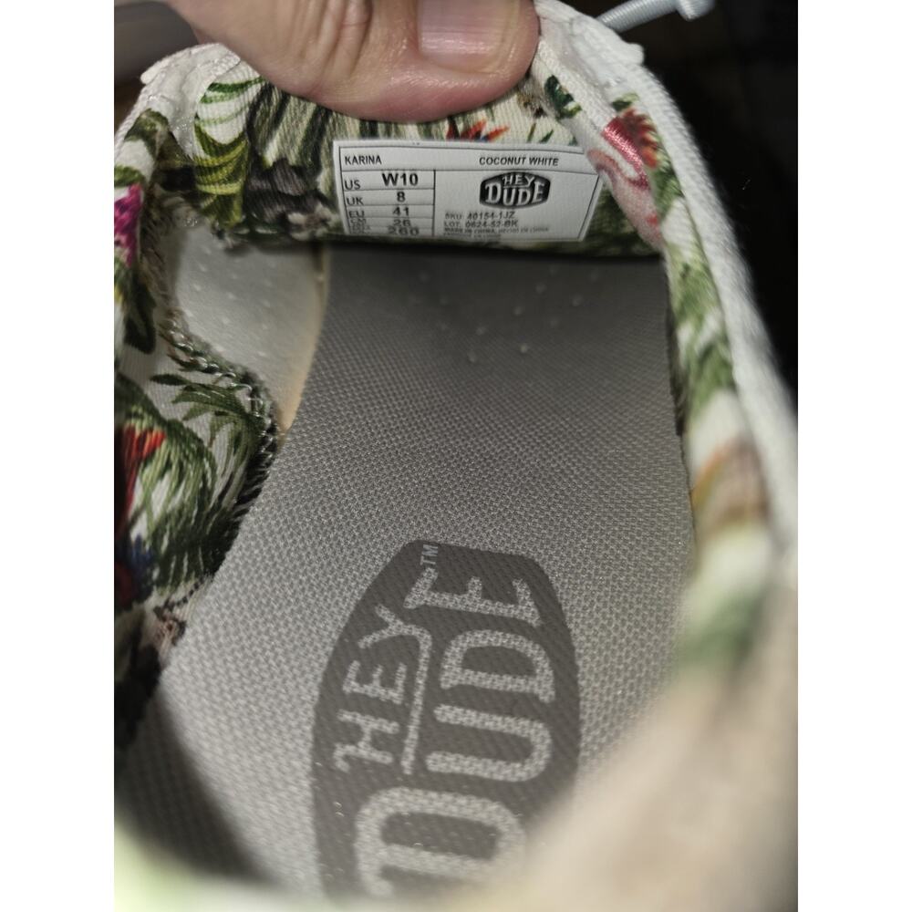 Hey Dude Women's White Canvas slip ons casual boat beach everday easy on crisp - Picture 6 of 7